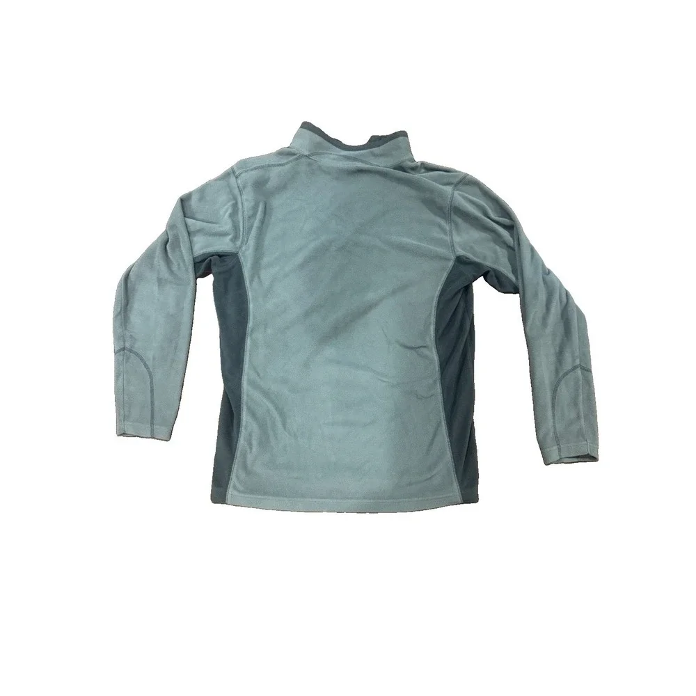 Columbia Mens Quarter Zip Fleece Pullover Grey Black Mock Neck Large RN 69724
